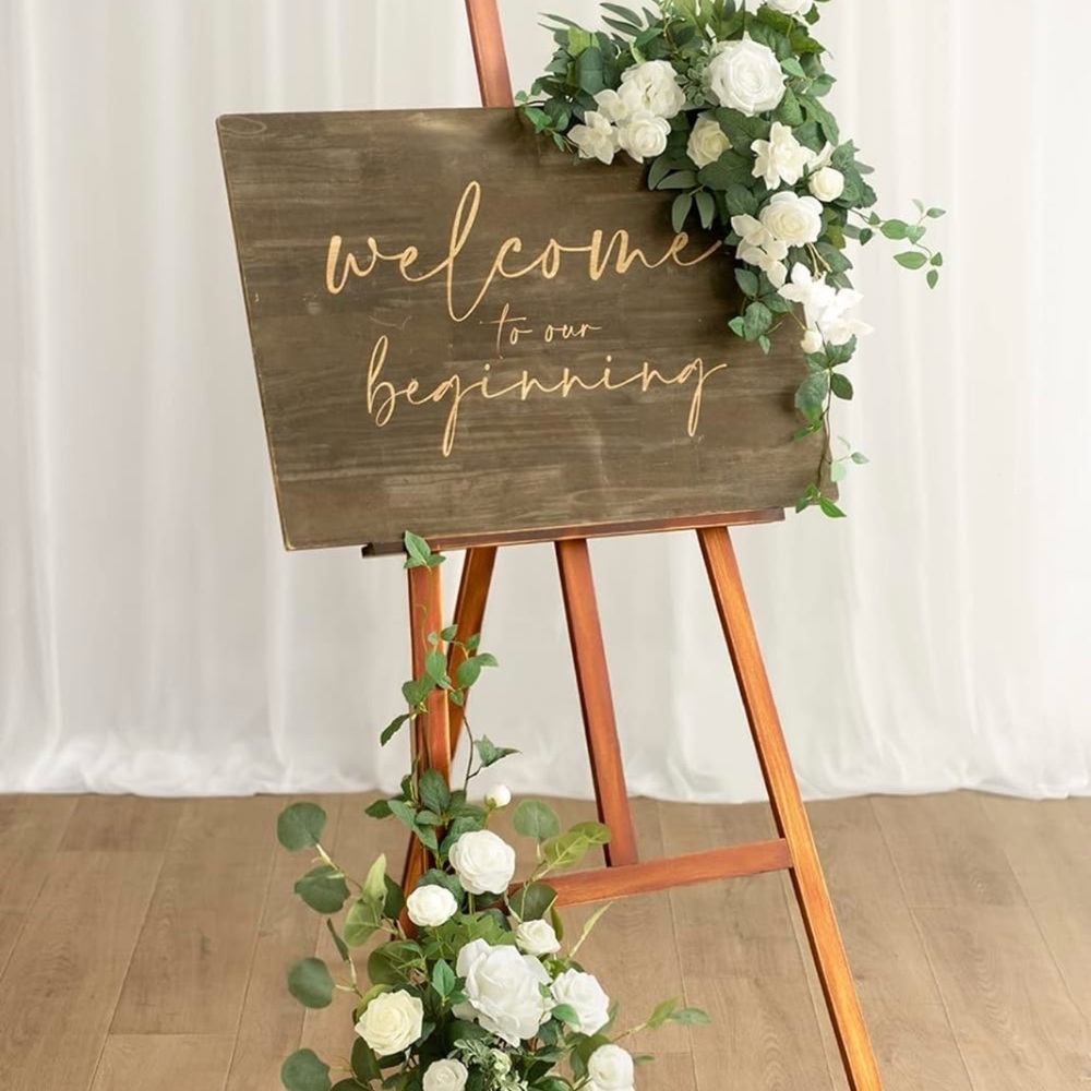 Ling's Moment Large 2-pc Sign Floral Set in 'White & Sage'. Brand new